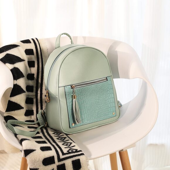 5658 Medium Backpack Purse Anti Theft Backpack with Secured Zipper & Tassel main image 4